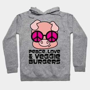 Peace Love Veggie Burgers Hoodie